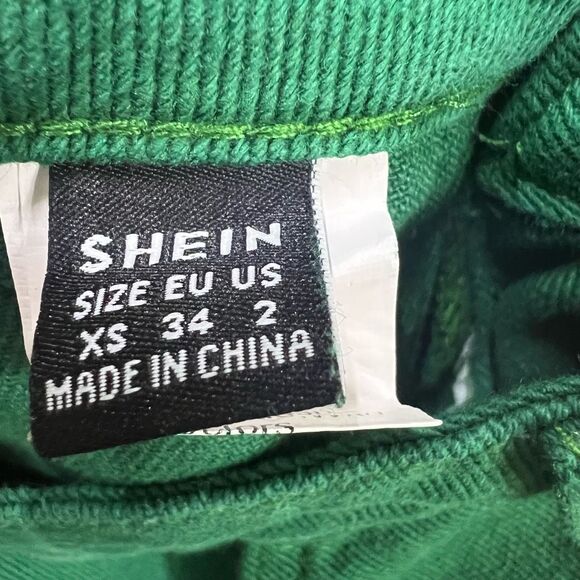 Shein Women’s Green Multiple Pocket Cotton Blend Jeans Size XS - Picture 7 of 7
